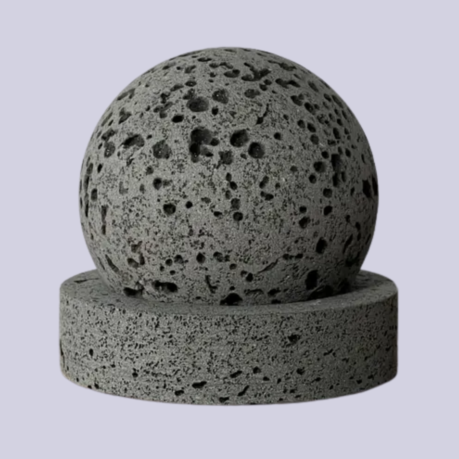A lava rock diffuser with a spherical top