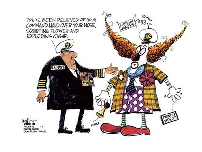 The Navy sends out the clown