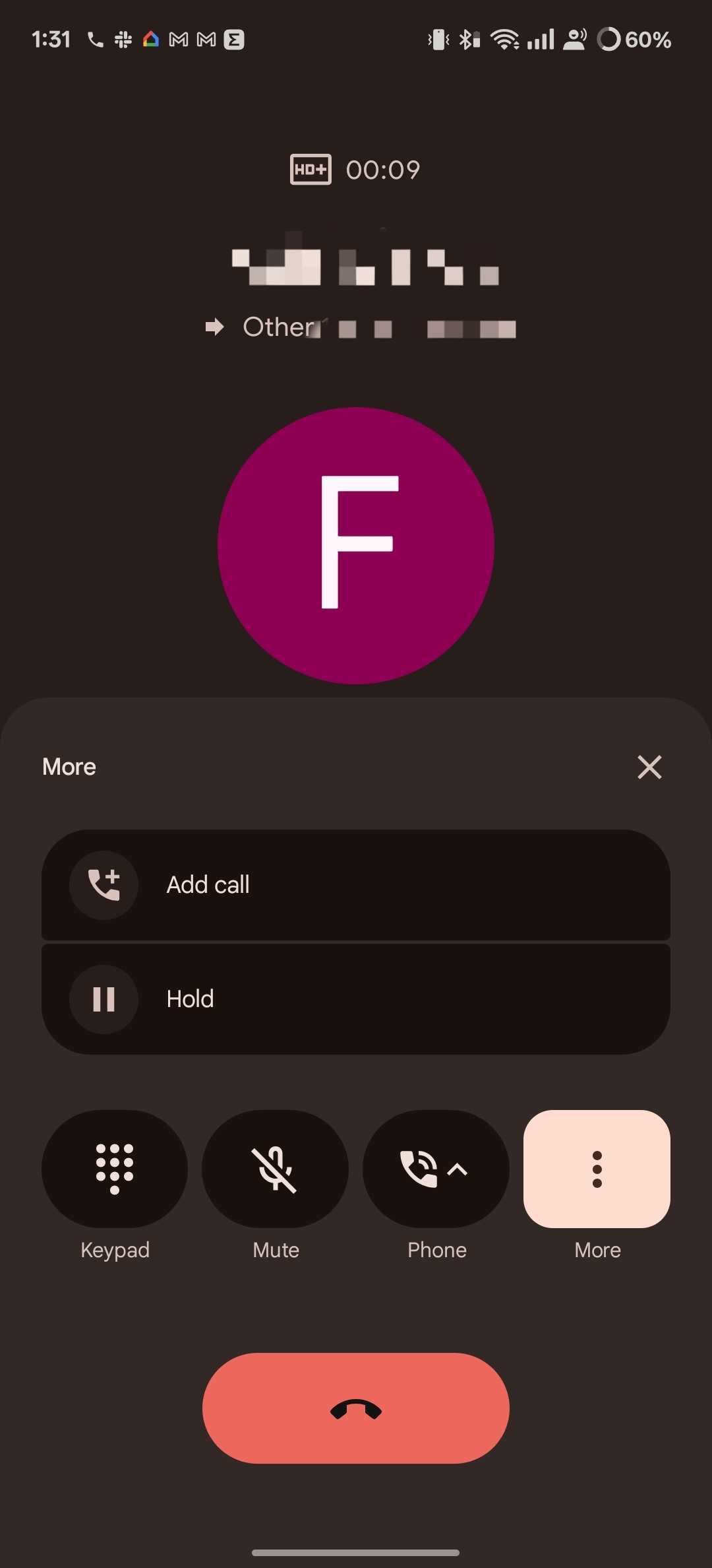 new UI for the Google Phone app