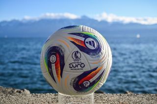 General view of Konektis the UEFA Women's Euro 2025 Match Ball on December 15, 2024 in Lausanne, Switzerland