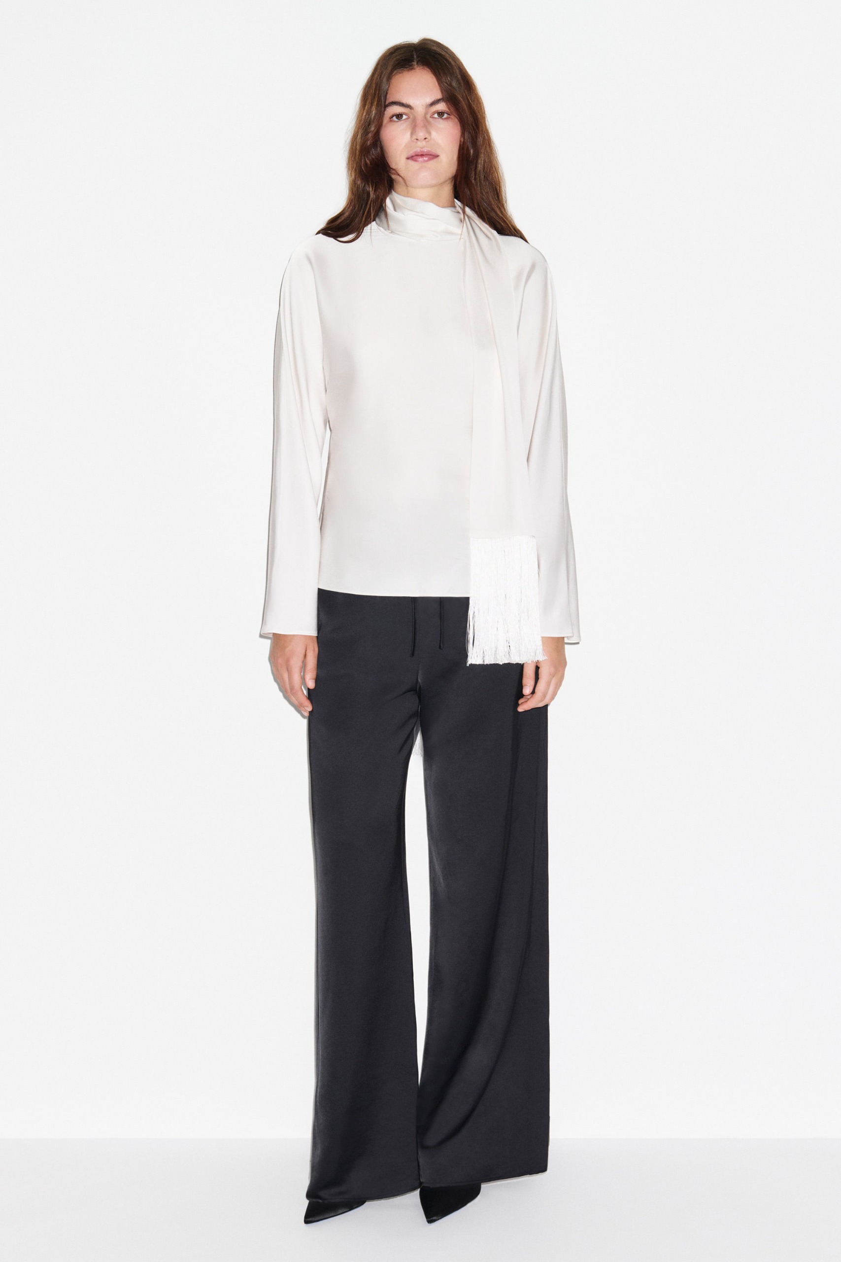 Leona Satin Scarf Top