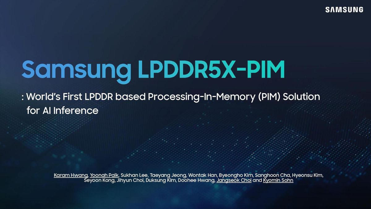 Samsung LPDDR5X-PIM Hot Chips 2026 presentation.