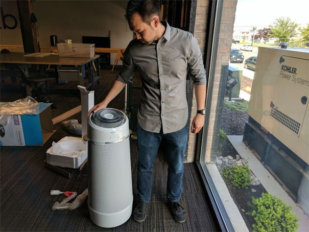 Here is the Frigidaire Gallery compared to one of our reviewers, who is 6 feet tall.