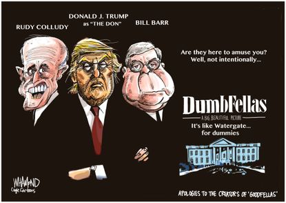 Political Cartoon U.S. Trump Giuliani Barr Goodfellas Dumbfellas