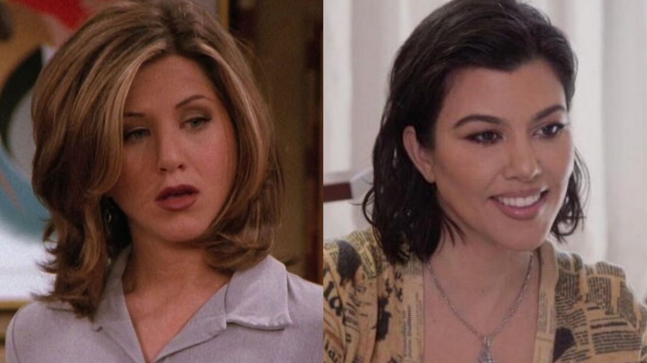 After Megan Fox Brought Back The Side Part, Her Pal Kourtney Kardashian  Brought Back Jennifer Aniston's Famous The Rachel Look From Friends |  Cinemablend, image size:1280x720
