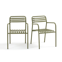 La Redoute Manni Aluminium Garden Armchairs, Set of 2