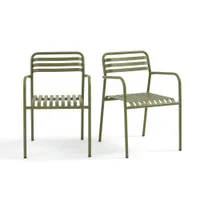 La Redoute Manni Aluminium Garden Armchairs, Set of 2 La Redoute Manni Aluminium Garden Armchairs, Set of 2