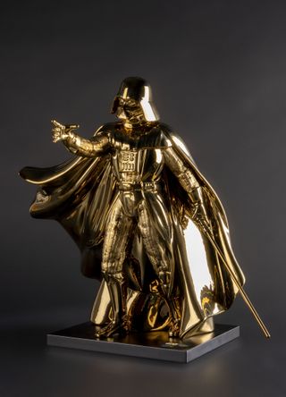 Darth Vader Lladró Star Wars figurine in golden finish