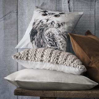 photographic owl cotton cushion cover H and M