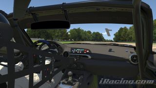 Cockpit view of Mazda MX5 in iRacing