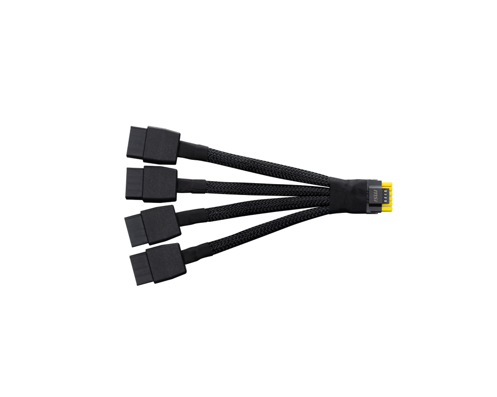 MSI Yellow Tipped Power Cables