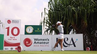 Rianne Malixi takes a shot during the Women's Amateur Asia-Pacific Championship