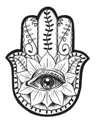 The hamsa is a defensive design