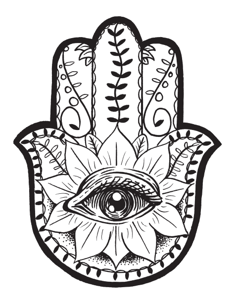 The hamsa is a defensive design