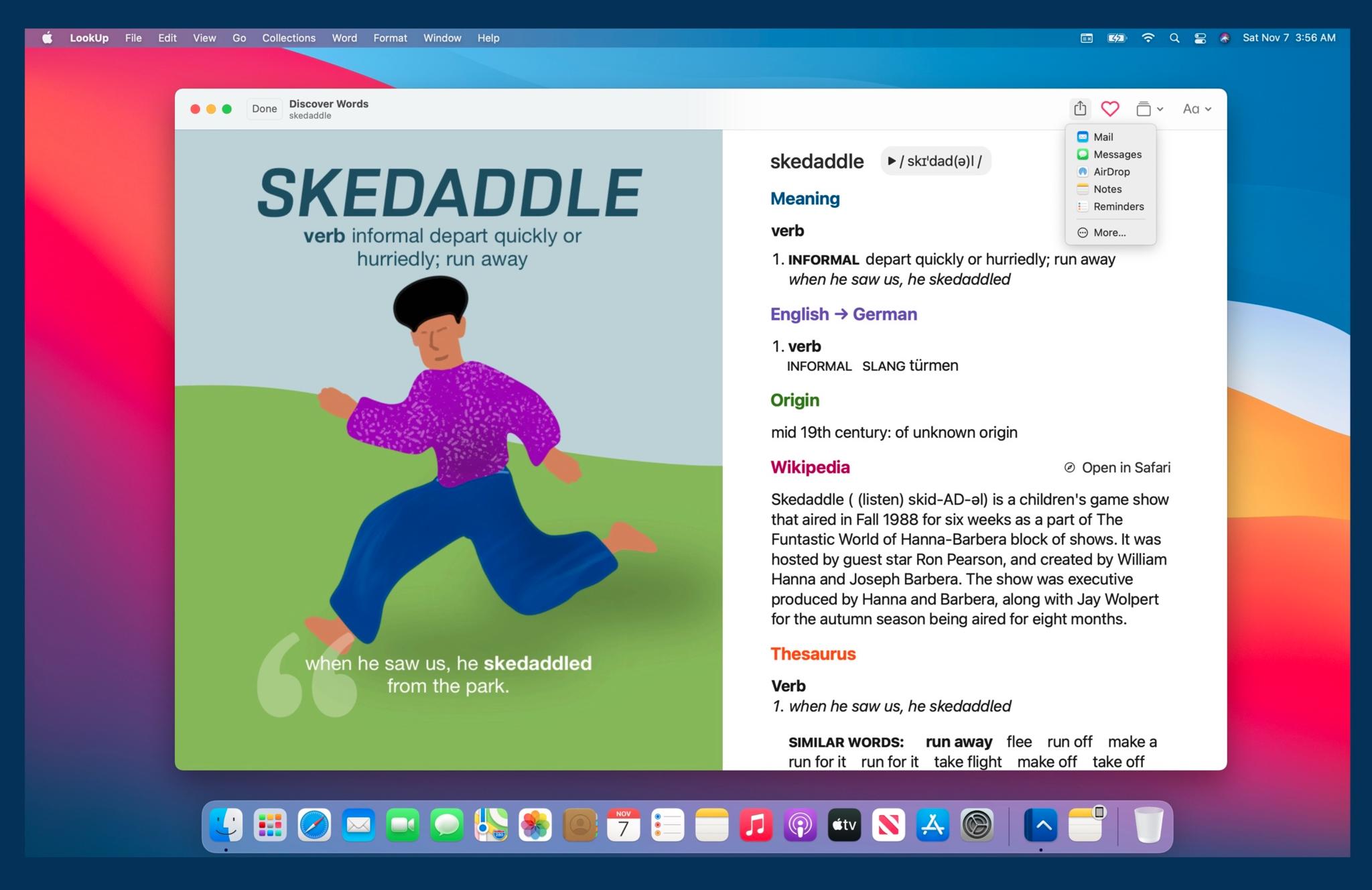 Lookup Macos Big Sur Screenshot