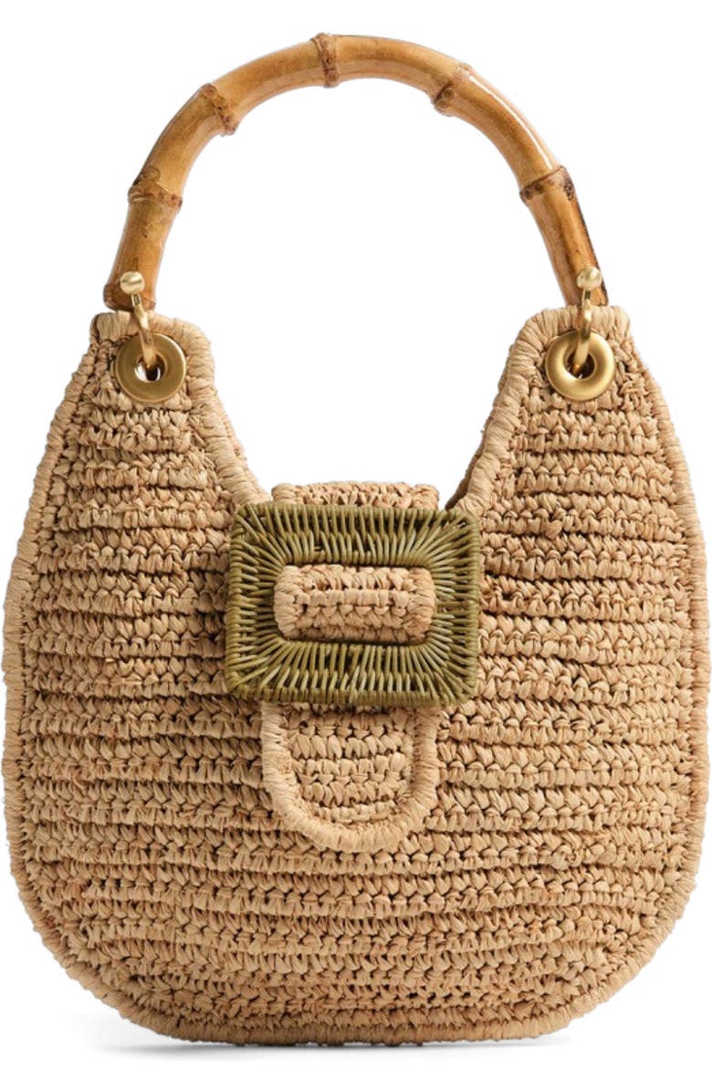 The Avis Raffia Hobo Bag
