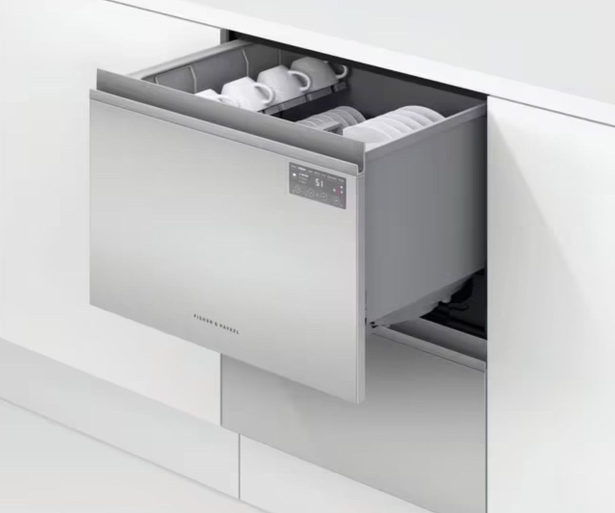 Fisher &amp; Paykel DD60D2HNX9 Integrated Double Dishwasher, Stainless Steel installed under kitchen worktop