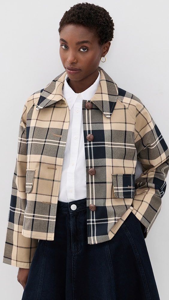 Barbour Delilah Checked Showerproof Jacket - Birchwood Dress
