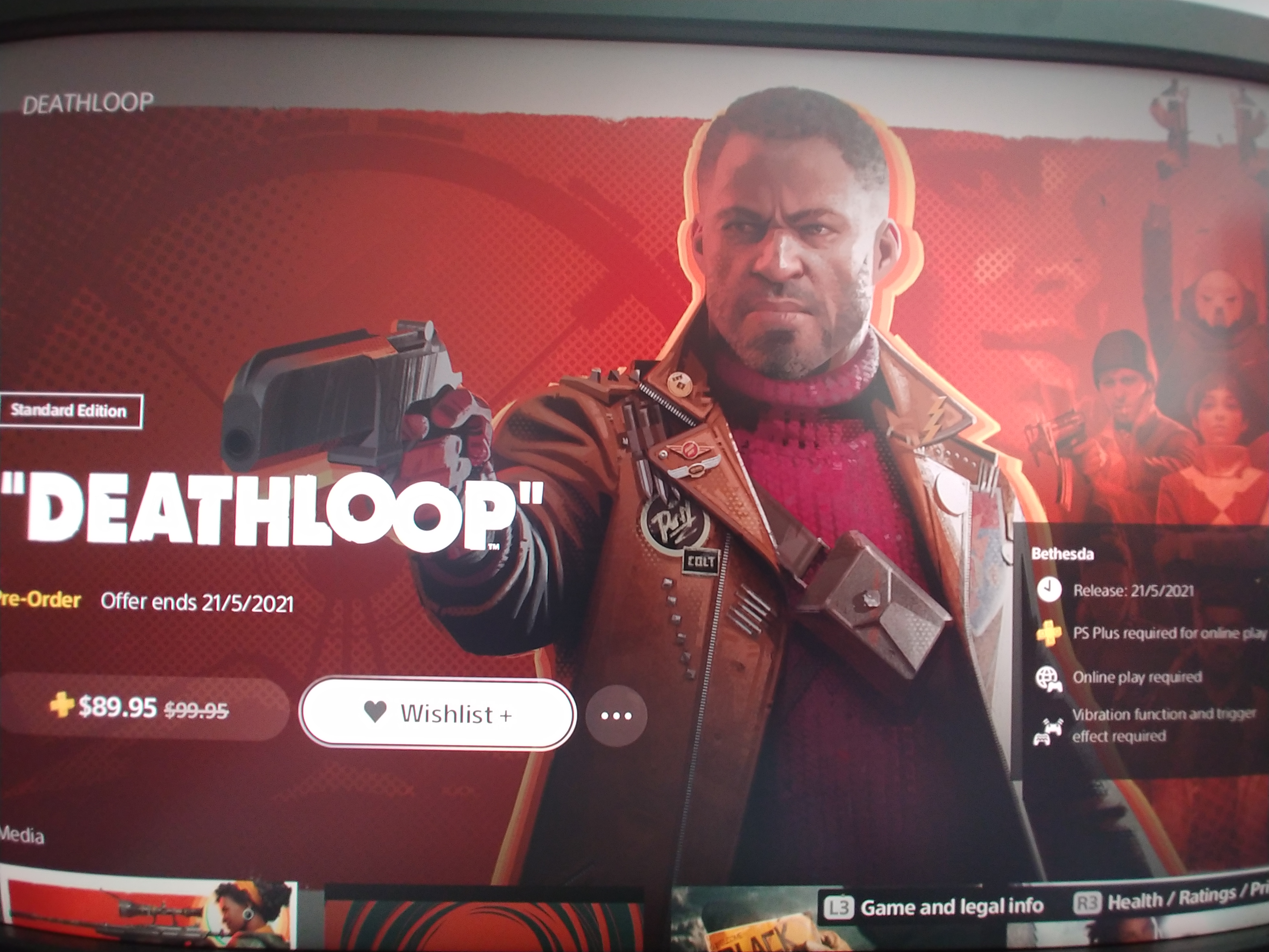 Deathloop PSN listing