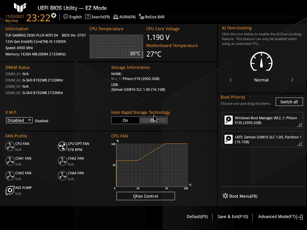 Asus TUF Gaming Z690-Plus WIFI D4