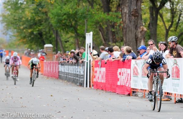 Laura Van Gilder (C3 Althletes Serving Athletes) easily out-sprinted her rivals to take third place