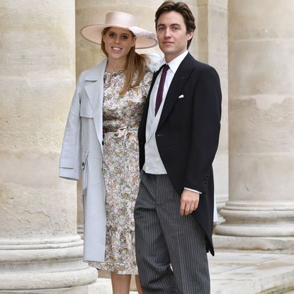 paris, france october 19 princess beatrice d’york and her fiance edoardo mapelli mozzi attend the wedding of prince jean christophe napoleon and olympia von arco zinneberg at les invalides on october 19, 2019 in paris, france photo by luc castelgetty images
