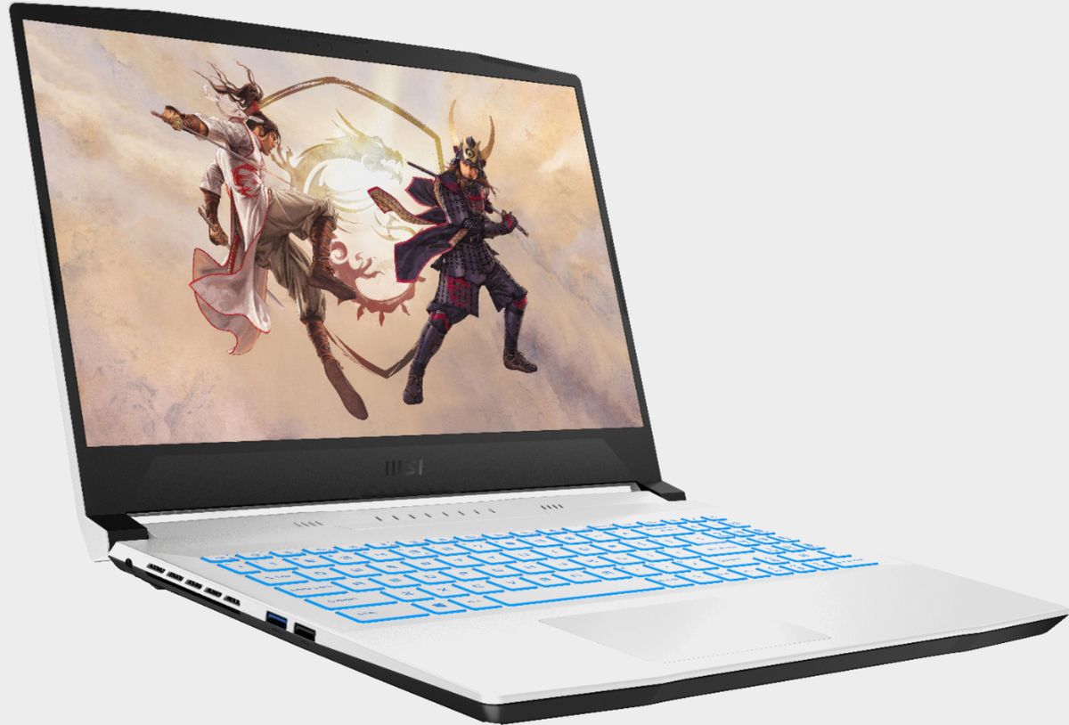 MSI Sword gaming laptop in a white color