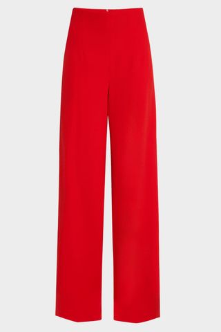 Sergio Hudson Stretch Wool Straight-Leg Signature Pants 