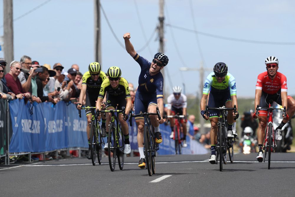 Lasse Norman Hansen (Aqua Blue Sport) hits the line first