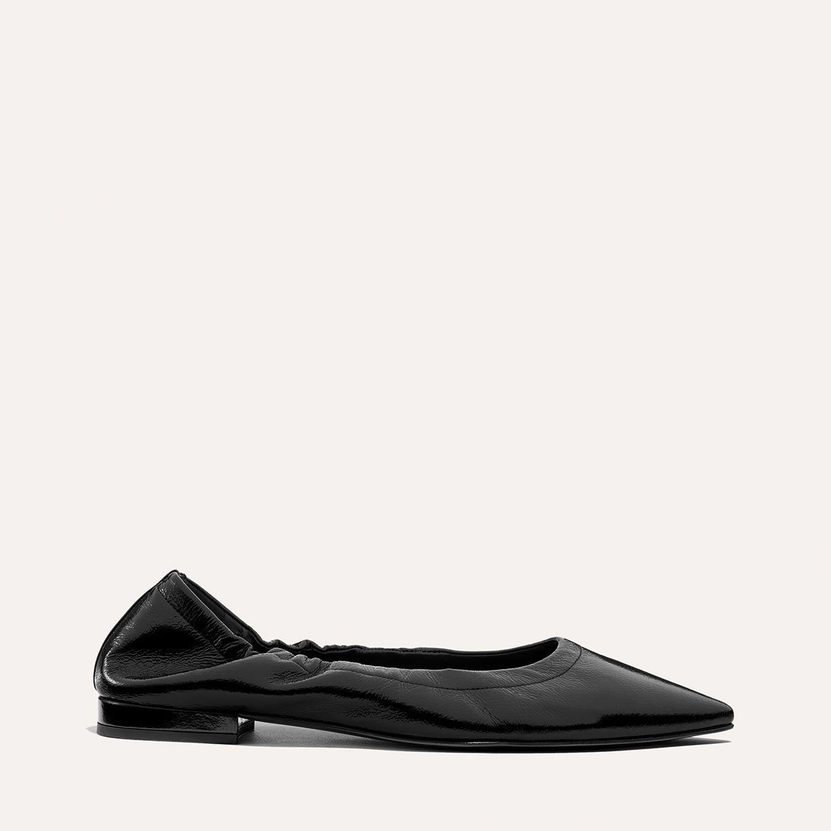 The Roma - Black Crinkle Patent