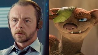 Simon Pegg in Mission: Impossible - Rogue Nation and Buck Wild in The Ice Age Adventures Of Buck Wild