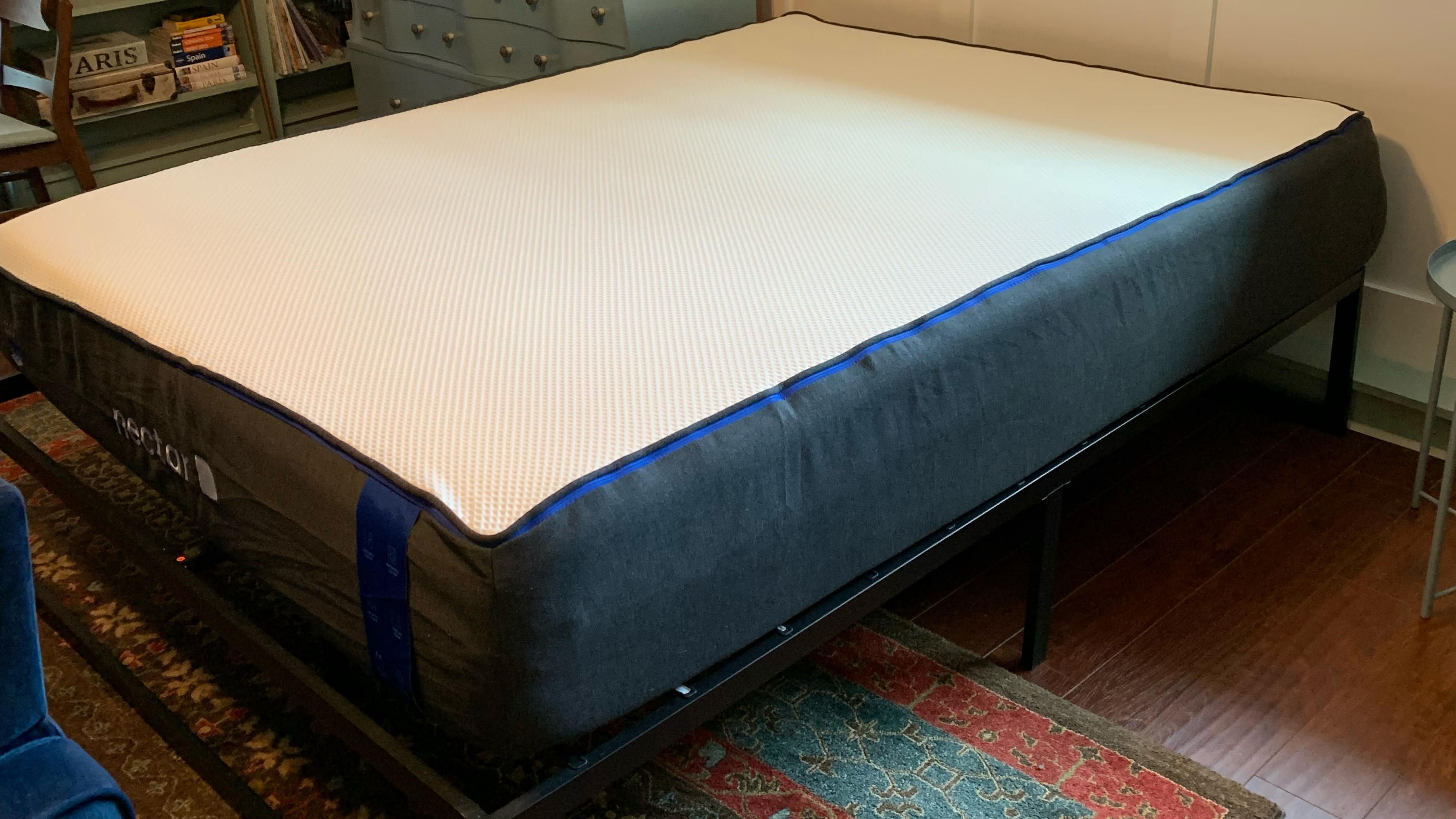 The Nectar Mattress photographed in our reviewer's bedroom during the testing process