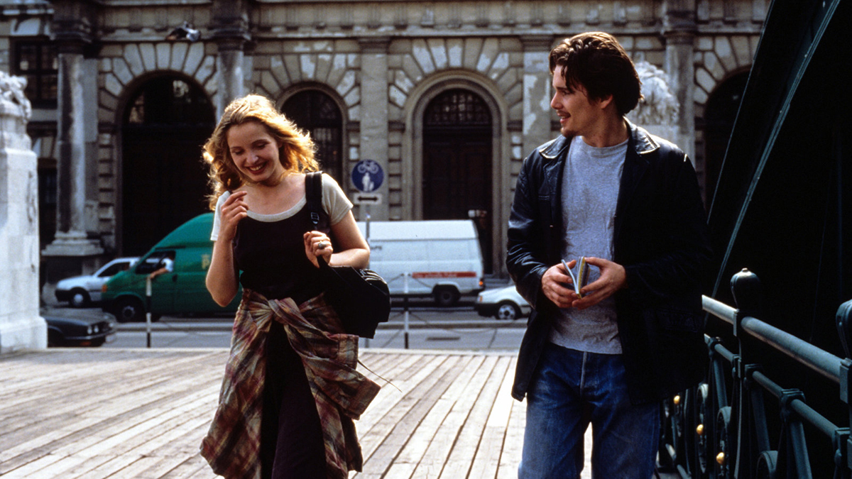 A scene from the acclaimed romance movie Before Sunrise