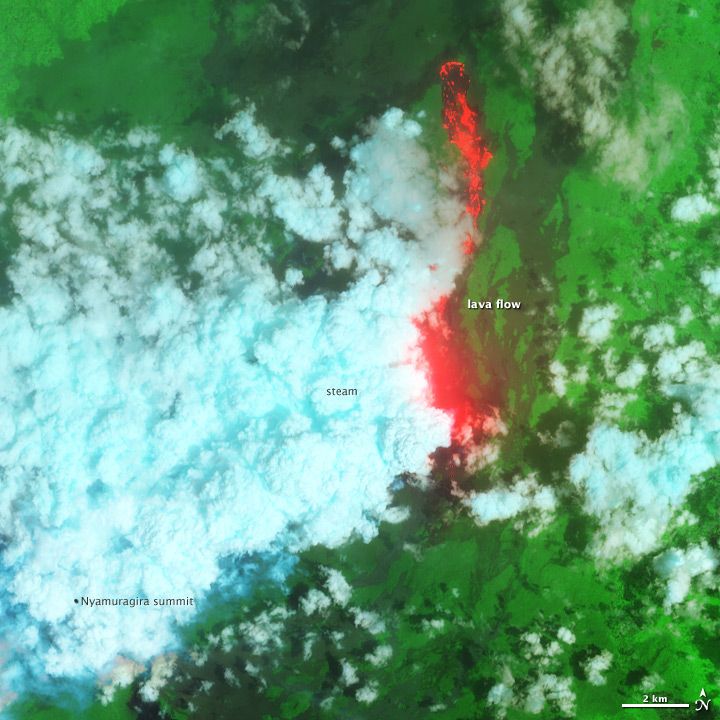 Nyamuragira Volcano Erupts