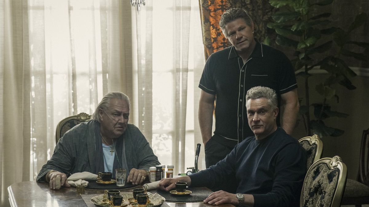 A.C. Peterson, Domenick Lombardozzi and Chris Caldovino in Tulsa King
