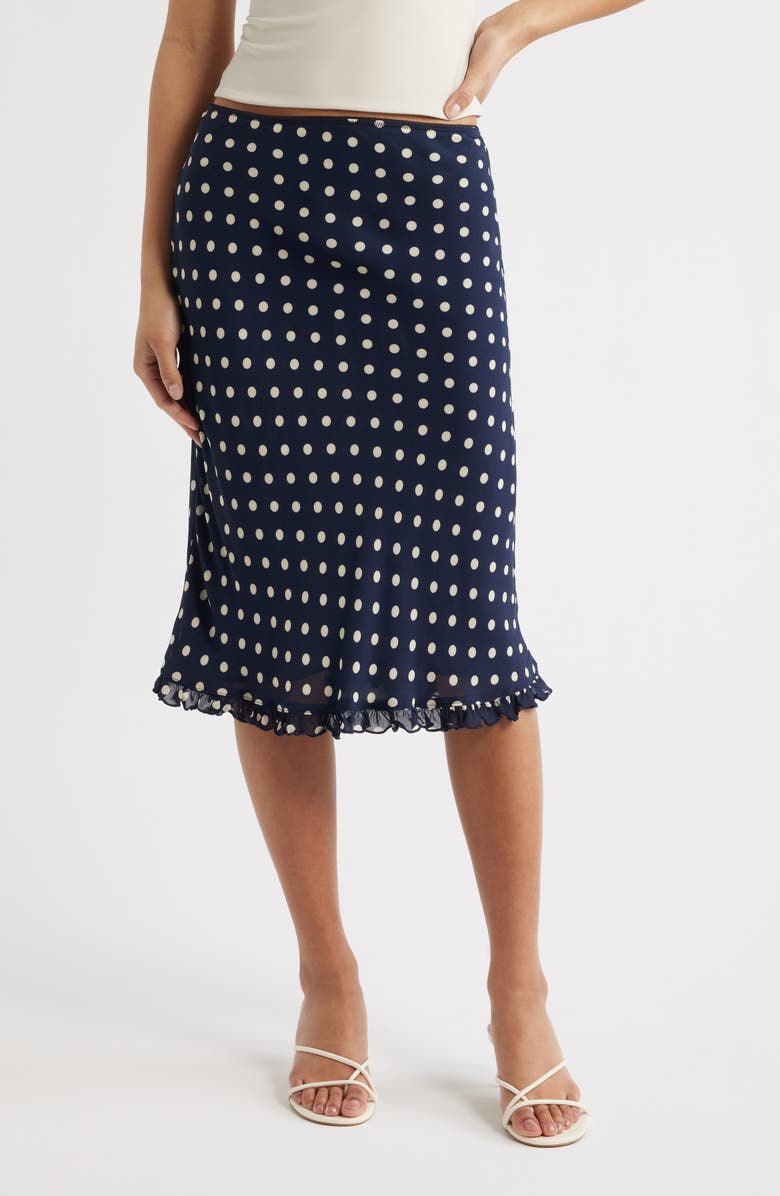 Layla Flare Polka Dot Midi Skirt