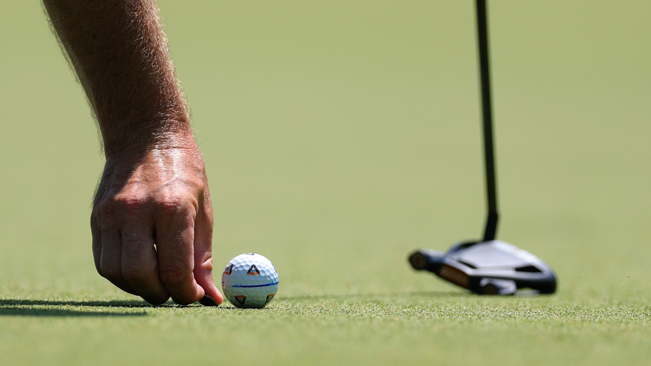 Tommy Fleetwood's golf ball at the Travelers Championship