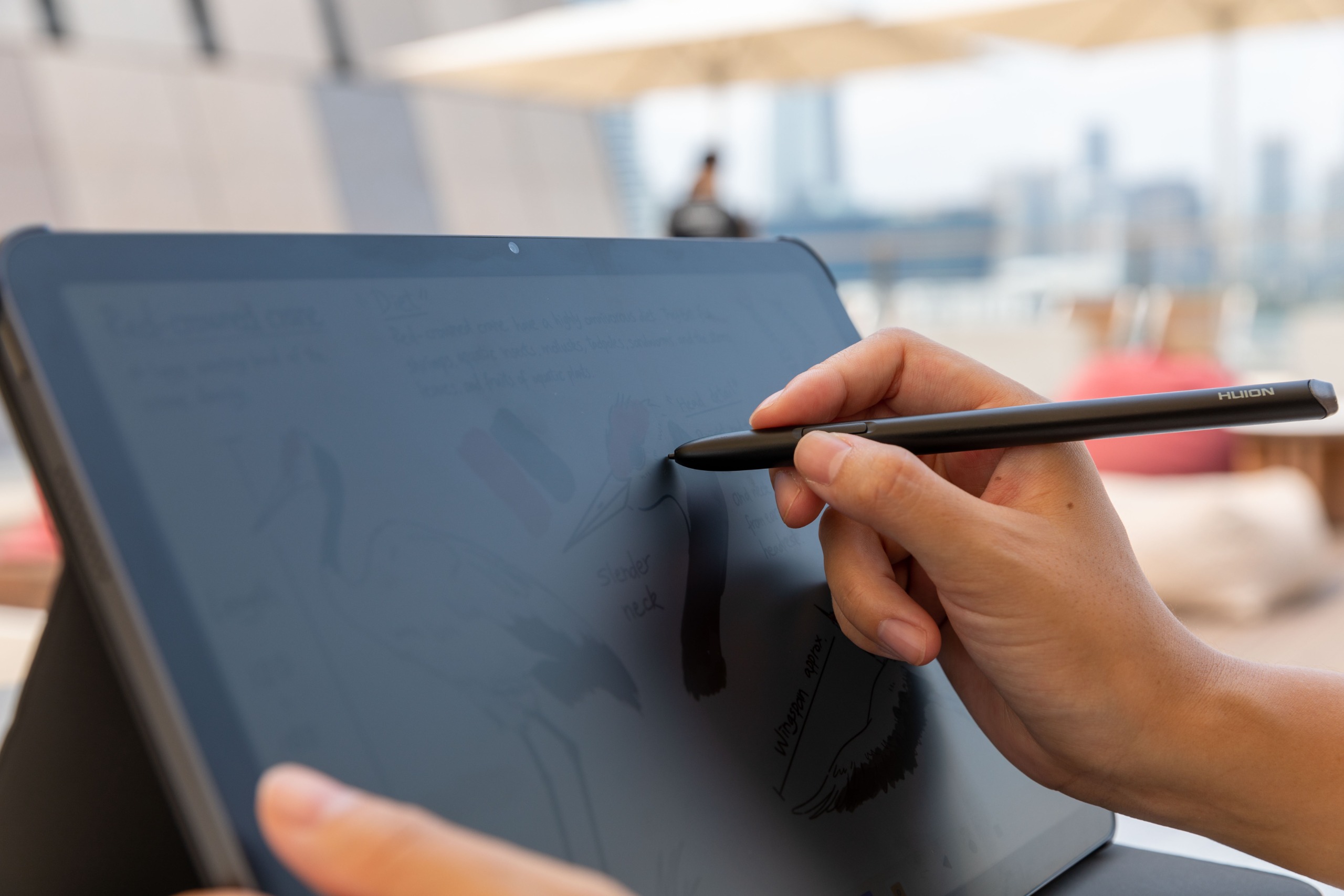 A smart black Android drawing tablet
