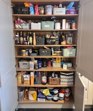 messy full height larder unit