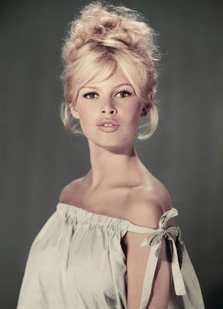 Brigitte Bardot with a beehive hair style