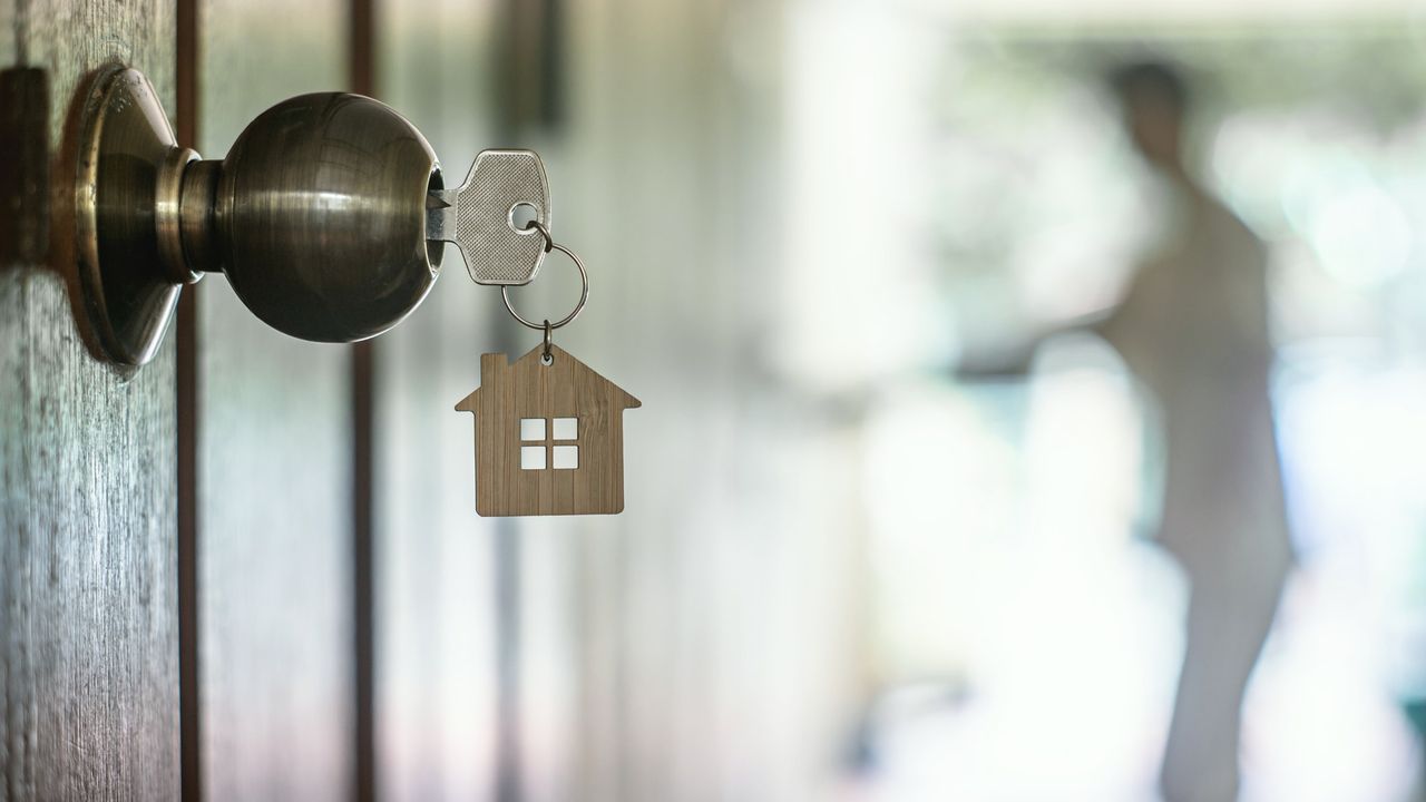 A key in a door 