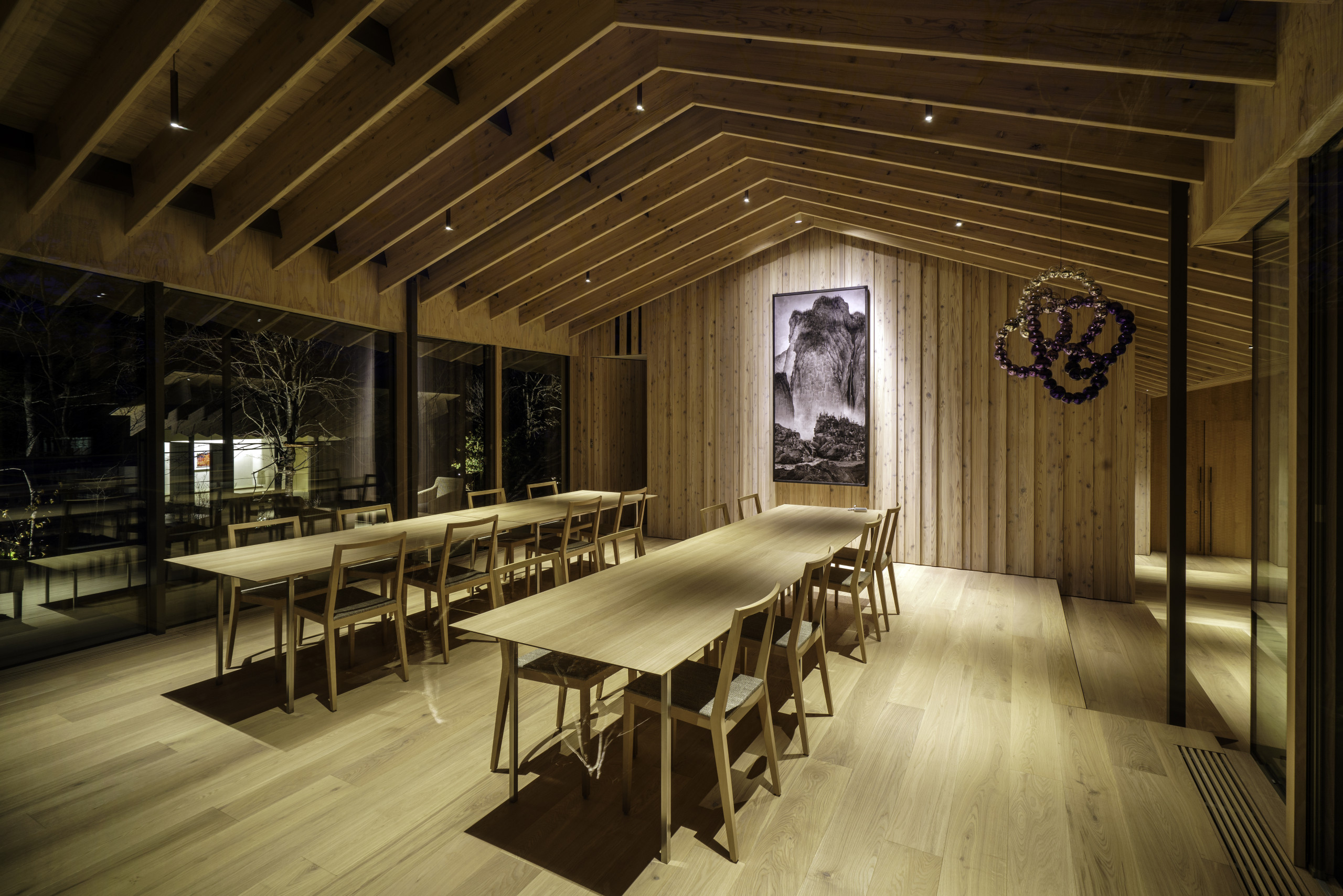 The dining room at Wild Bird Forest Lodge