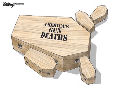 Editorial Cartoon U.S. gun deaths