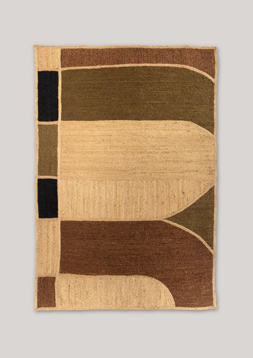 Viva Raise Kali Rug Patterned Jute Rug 
