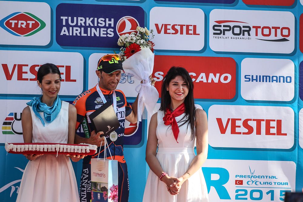 Daniele Colli (Nippo - Vini Fantini) on the podium.