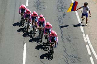 EF Pro Cycling power to victory on the opening stage – a team time trial – of the 2020 Tour Colombia 2.1