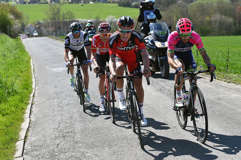 Silvan Dillier (BMC) and Matteo Bono (Lampre) made the final split with Tosh van der Sande (Lotto Soudal) and Stephen Cummings (Dimension Data)