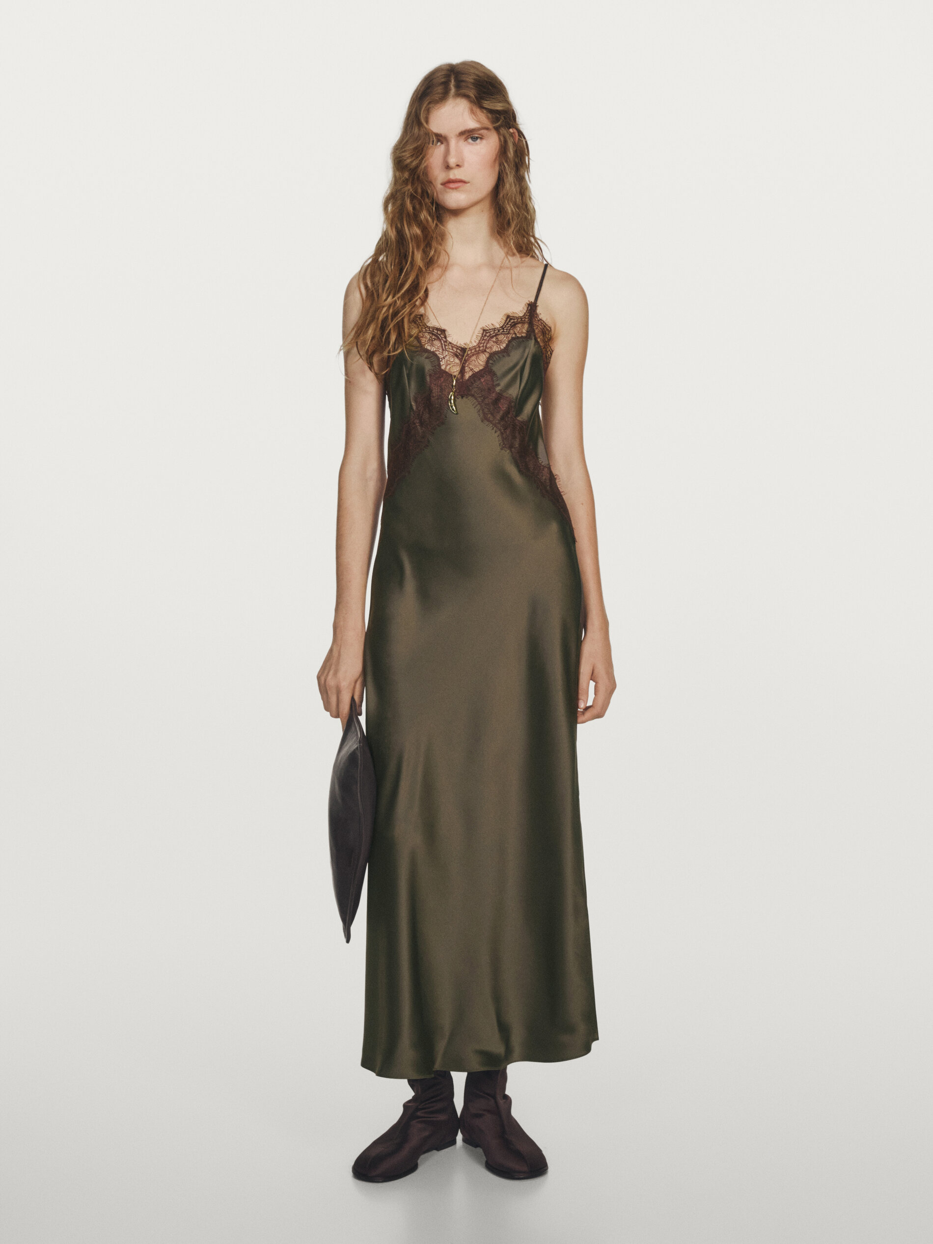 100% Silk Long Slip Dress - Studio