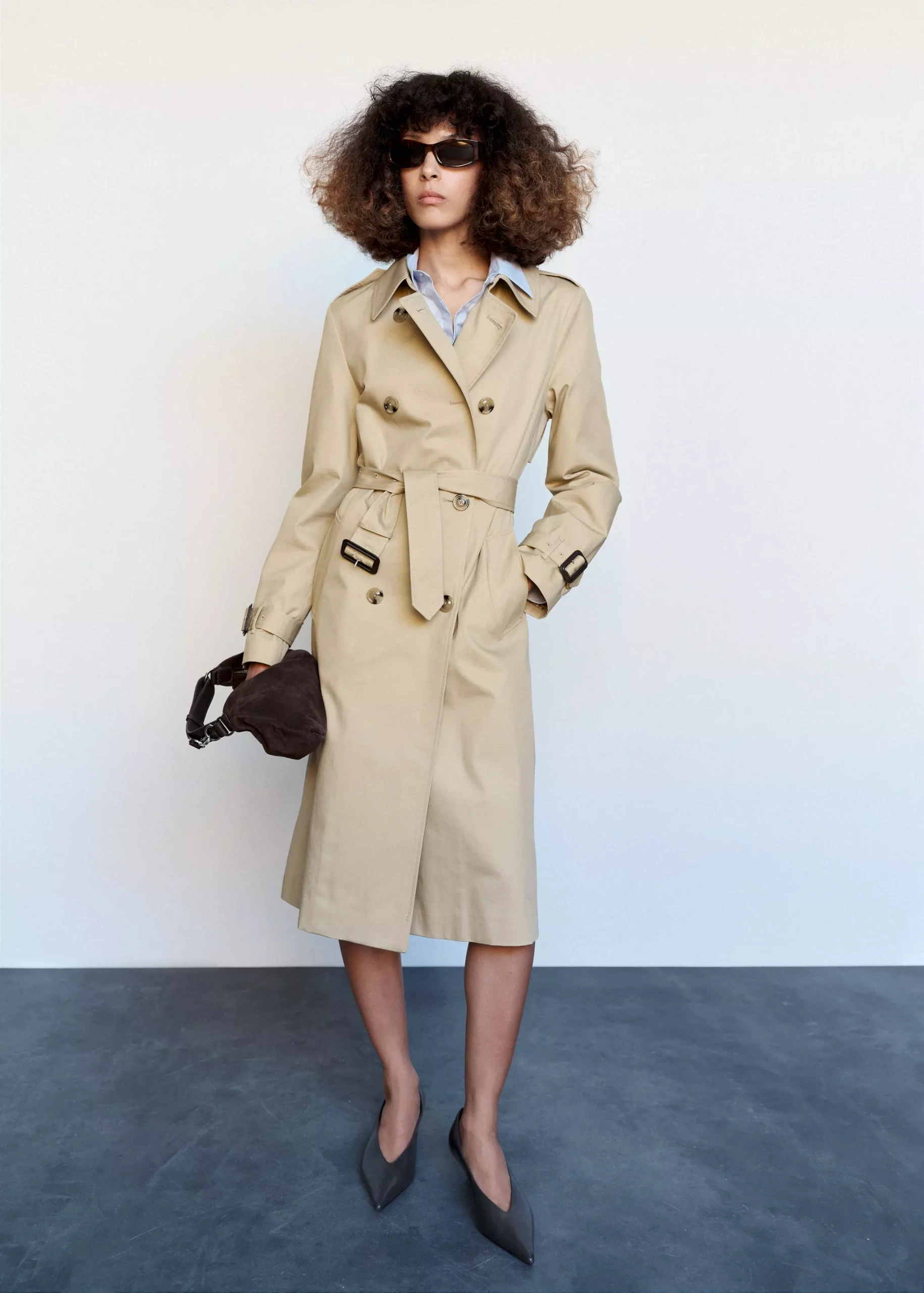 Belted Trench Coat With Check Lining - Women | Mango Usa