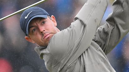 Rory McIlroy takes a shot during the 151st Open